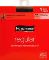 No Nonsense Reinforced Nylon Regular Pantyhose – Midnight Black