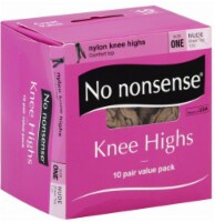 No Nonsense Knee High Stockings - 10 pk - Nude
