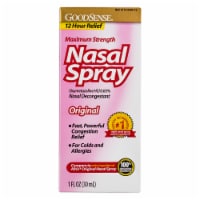 Goodsense Fast Congestion Relief For Colds and Allergies Maximum Strength 12HR Nasal Spray