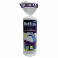Berry Plastics 929602 13 Gallon- 20 Count Kitchen Trash Bag With WingTie- Pack of 12