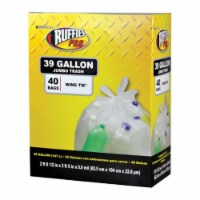Ruffies Pro 1124921 Jumbo 39 gal Trash Bags  Clear - Count of 40 - pack of 6