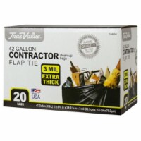 Berry Global 249279 3 mil 35 x 53 in. 55 gal Contractor Trash Bag, Black - 15 Count