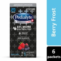 Pedialyte AdvancedCare® Plus Berry Frost Electrolyte Powder Packets Perspective: Main