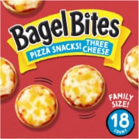 Bagel Bites Three Cheese Mini Pizza Bagel Frozen Snacks Perspective: Main