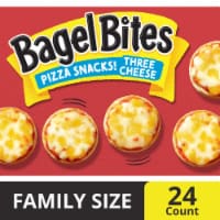 Bagel Bites Three Cheese Mini Pizza Bagel Frozen Snacks Perspective: Main