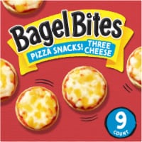 Bagel Bites Three Cheese Mini Pizza Bagel Frozen Snacks Perspective: Main
