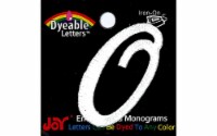 Joy Applique Letter Iron On Script Dye 1.5  Wht O