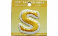 Joy Applique Letter Iron On Cooper 1.5  Gold S