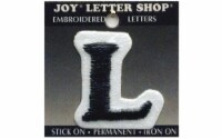 Joy Applique Letter Iron On Cooper 1.5 Black L