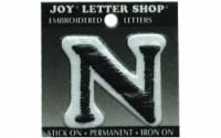 Joy Applique Letter Iron On Cooper 1.5  Black N