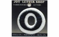 Joy Applique Letter Iron On Cooper 1.5  Black O