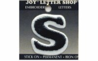 Joy Applique Letter Iron On Cooper 1.5  Black S
