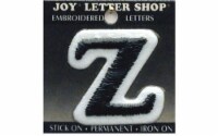Joy Applique Letter Iron On Cooper 1.5 Black Z