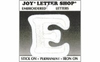 Joy Applique Letter Iron On Cooper 1.5 White E