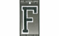 Joy Applique Letter Iron On Varsity 3  Black F