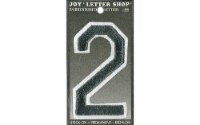Joy Applique Letter Iron On Varsity 3  Black 2