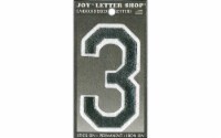 Joy Applique Letter Iron On Varsity 3  Black 3