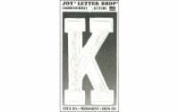 Joy Applique Letter Iron On Varsity 3  White K