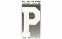 Joy Applique Letter Iron On Varsity 3  White P