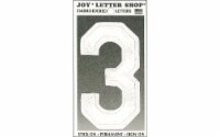 Joy Applique Letter Iron On Varsity 3  White 3