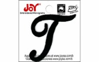 Joy Applique Letter Iron On Script 1.5 Black T