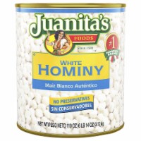 Juanita’s Foods White Hominy, 110 oz, Can Perspective: Main