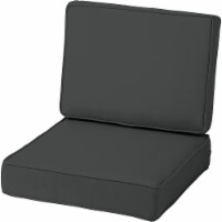 Arden Selections ProFoam EverTru Acrylic Deep Patio Cushion Seat Set, 24 x 24 x 6, Slate Grey