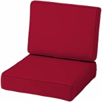 Arden Selections ProFoam EverTru Acrylic Seat Patio Cushion Set, Caliente Red, 24 x 24 x 6