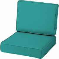 Arden Selections ProFoam EverTru Acrylic Seat Patio Cushion Set, Surf Teal, 24 x 24 x 6