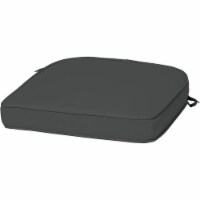 Arden Selections ProFoam EverTru 19  X 20  Round Back Outdoor Patio Cushion, Slate Gray