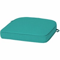 Arden Selections ProFoam 19  X 20  Round Back Outdoor Patio Cushion, Turquoise