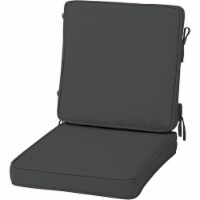 Arden Selections Acrylic Foam Chair Cushion, 20  x 20 , Slate Grey