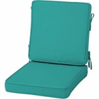 Arden Selections Acrylic Foam Chair Cushion, 20  x 20 , Aqua