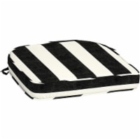 Arden Selections ProFoam 19  X 20  Outdoor Round Back Patio Cushion, Onyx Black Cabana