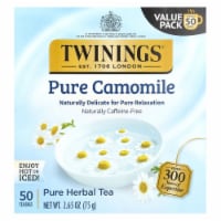 Twinings Herbal Tea Pure Camomile Caffeine Free 50 Tea Bags - 2.65 oz (75 g)