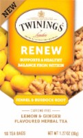 Twinings of London Renew Burdock Root Fennel Lemon & Ginger Tea Bags Perspective: Main