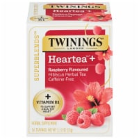Twinings® of London Heartea+ Raspberry Flavored Hibiscus Herbal Tea Perspective: Main
