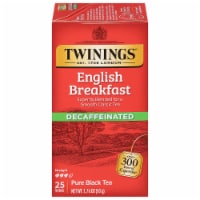Twinings Of London Decaffeinated English Breakfast Pure Black Tea Bags
