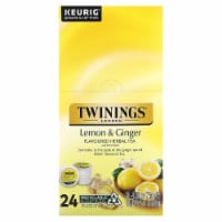 Twinings Herbal Tea Lemon & Ginger Caffeine Free 24 K-Cup Pods - 0.08 oz (2.5 g)