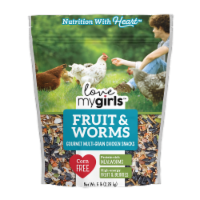 Love My Girls™ Fruit & Worms Chicken Snack Bird Food Perspective: Main