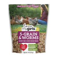 Love My Girls™ 5-Grain & Worms Chicken Snack Bird Food Perspective: Main