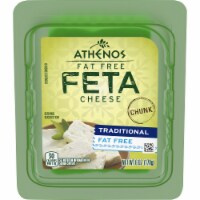 Athenos Traditional Fat Free Feta Cheese Chunk Perspective: Main