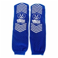 Pillow Paws Bariatric Unisex Non-skid Slipper Socks Extra Wide Blue 1 Pair