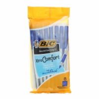 BIC Xtra Comfort Round Stic Medium Ballpoint Pens 8/Pkg-Blue