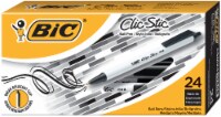 BIC Clic Stic Medium Ball Point Pen 24 Pack - Black