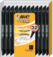 BIC Soft Feel Retractable Ball Point Medium Point Pens - Black Perspective: Main