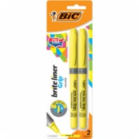 BIC® Brite Liner Grip Chisel Tip Fluorescent Highlighters - Yellow