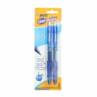 BiC Gel-ocity Original Retractable Gel Pen, Medium, Blue 35118, 2 Ct