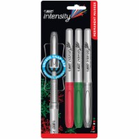 BIC Intensity Holiday Fine Point Permanent Markers - Red/Green/Silver Perspective: Main