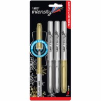 BIC Intensity Fine-Point Permanent Markers - Gold/Silver Perspective: Main
